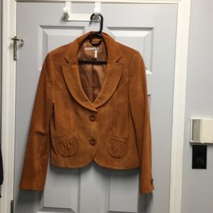 Rust suede blazer